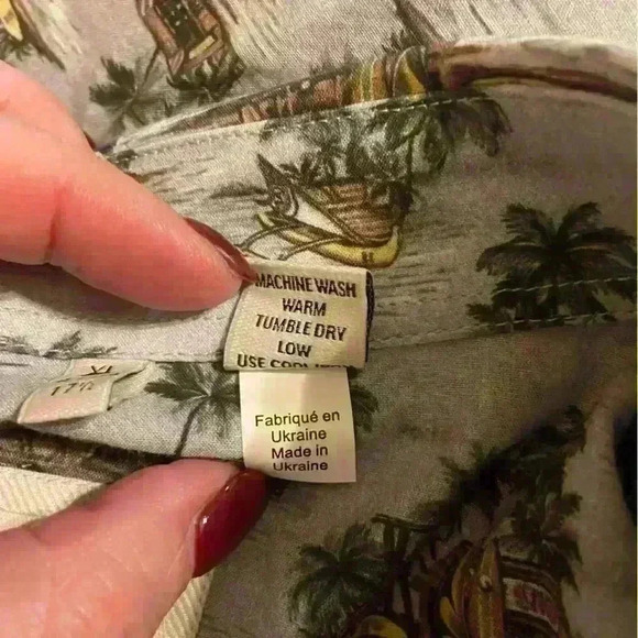 Haupt Mens Long Sleeve Modern Fit Button Down Shirt Size XL Car Surfboard Cotton - Picture 10 of 12